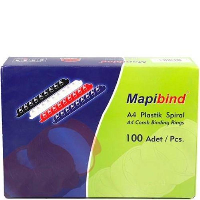 Mapibind 19 mm Plastik Spiral Beyaz 100 Lü