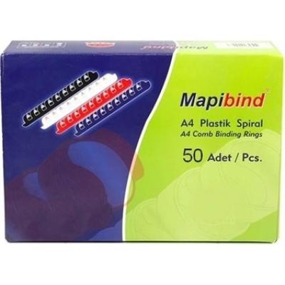 Mapibind 32 mm Plastik Spiral Kırmızı 50 Li