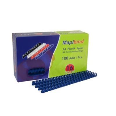 Mapibind 38 mm Plastik Spiral Lacivert 50 Li