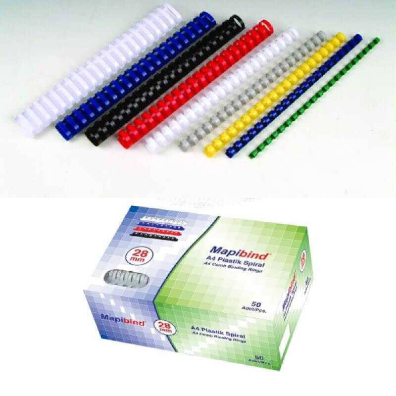 Mapibind 50 mm Plastik Spiral Lacivert 50 Li