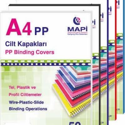 Mapibind 550 Mic PP A3 Cilt Kapağı Beyaz 50 Li