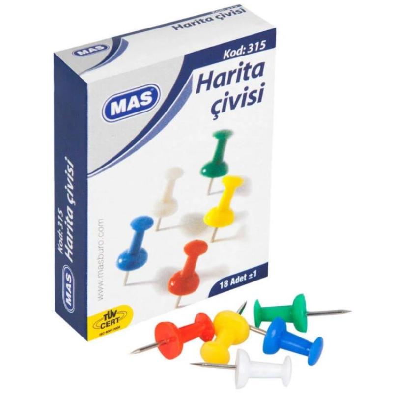 Mas 315 Renkli Harita Çivisi