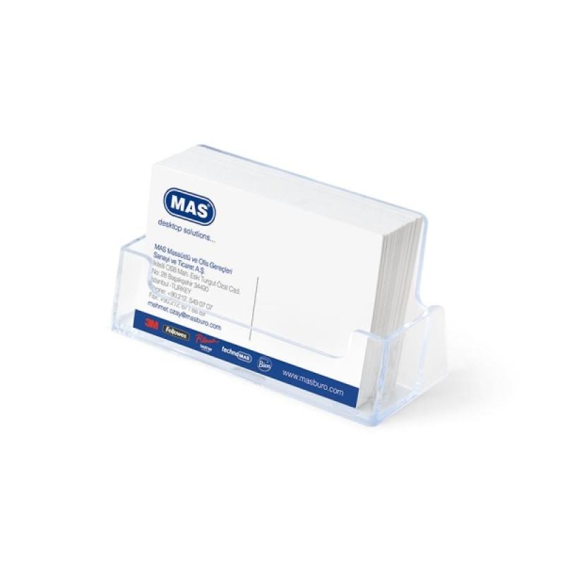 Mas 484 Kartvizitlik Köşeli Şeffaf