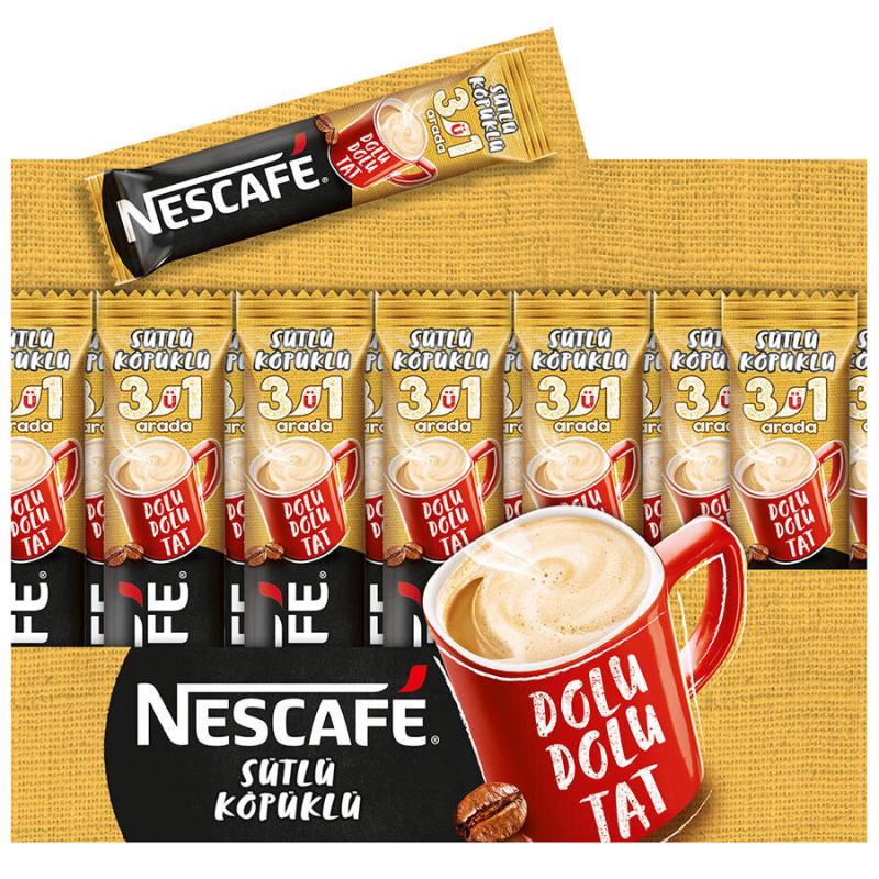 Nescafe 3'ü 1 Arada Sütlü Köpüklü 17,5 gr 72'li