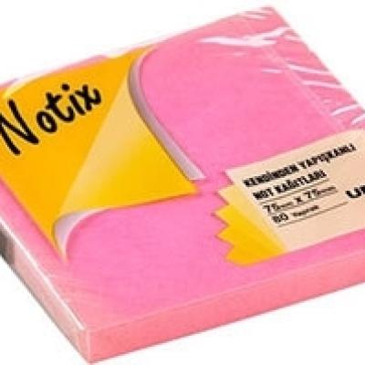 Notix Yapışkanlı Not Kağıdı Neon Pembe 80 Yaprak 75x75 mm (N-NP-7575)