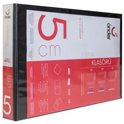 Önder 2023 A3 Firma Tanıtım Klasörü 5 cm 4 Halkalı Siyah Yatay