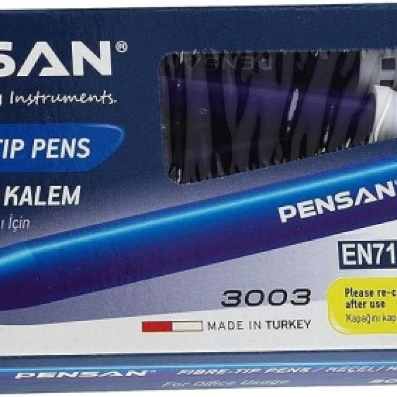 Pensan Keçeli Kalem 3003 Mavi 10 Lu