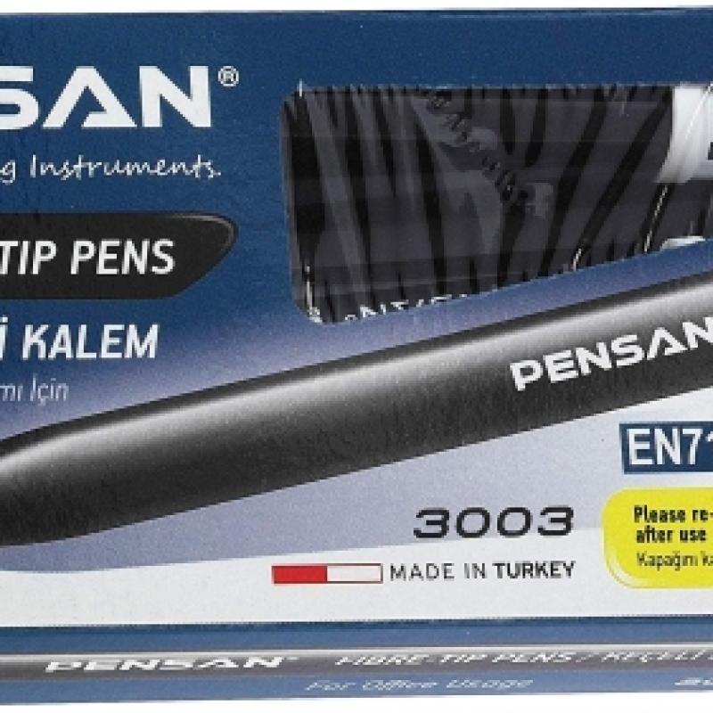 Pensan Keçeli Kalem 3003 Siyah 10 Lu
