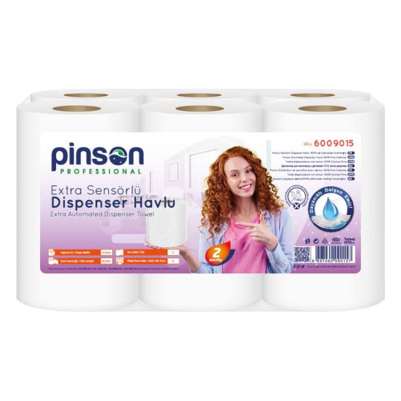 Pinson Extra Sensörlü Dispenser Havlu 21 Cm 6 Lı 85 Mt