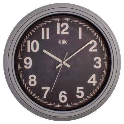 Regal Klik Auris Duvar Saati 34 cm Gri Çerçeve