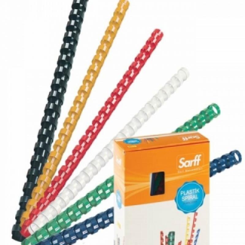 Sarff 12 mm Yeşil Delux Plastik Spiral 100 Adet