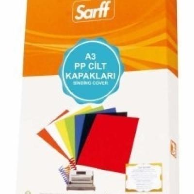 Sarff 450 Mic A4 Şeffaf Turuncu PP Cilt Kapağı 50 Adet