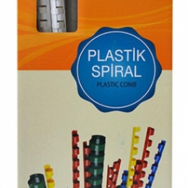 Sarff 8 mm Siyah Delux Plastik Spiral 100 Adet