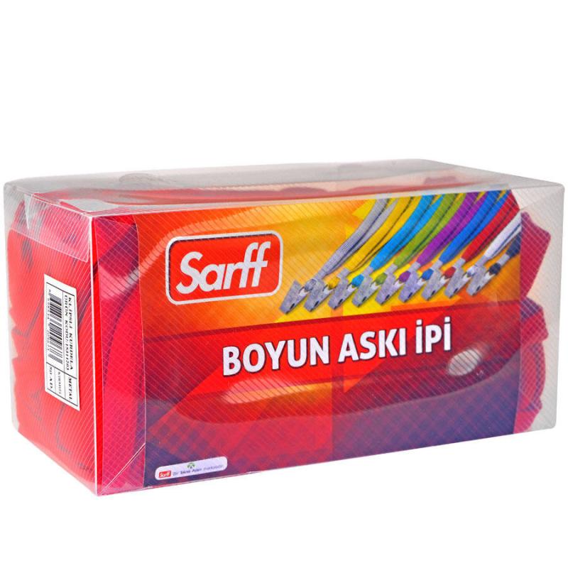 Sarff Klipsli Askı İpi Kırmızı 50'li Paket