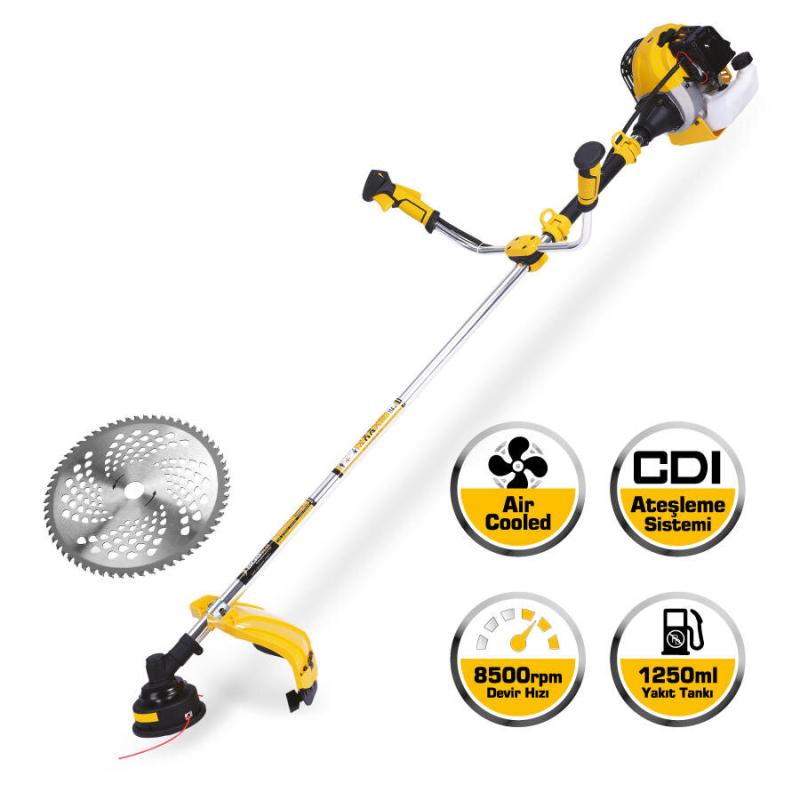 Sgs Benzin Motorlu Yan Tırpan 52 CC 1.6 KW 