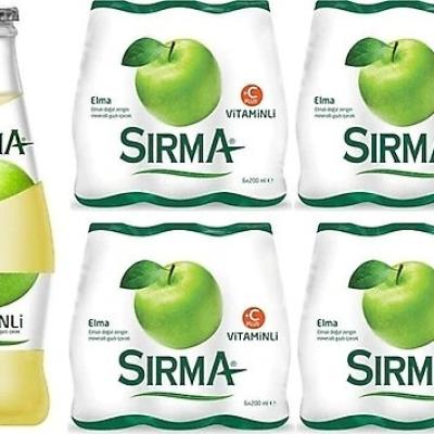 Sırma C-Plus Elmalı Maden Suyu 200 Ml 24 Lü
