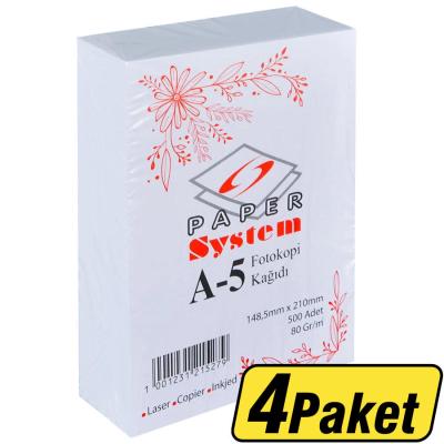 System A5 80 Gram Fotokopi Kağıdı 4 Paket (2000'li)
