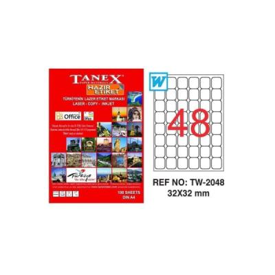 Tanex Lazer Etiket TW-2048 32x32 mm 100 Adet