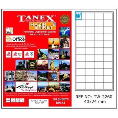 Tanex Lazer Etiket TW-2260 40x24 mm 100 Adet