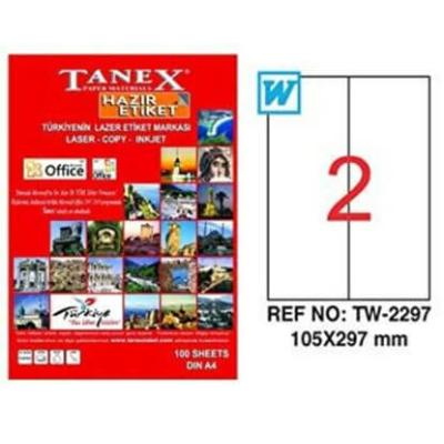 Tanex Lazer Etiket TW-2297 105x297 mm 100 Adet