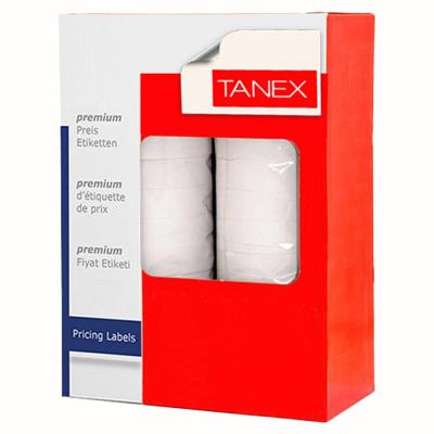 Tanex Motex Çizgisiz Beyaz 16 mm x 23 mm Fiyat Etiketi 12 Rulo