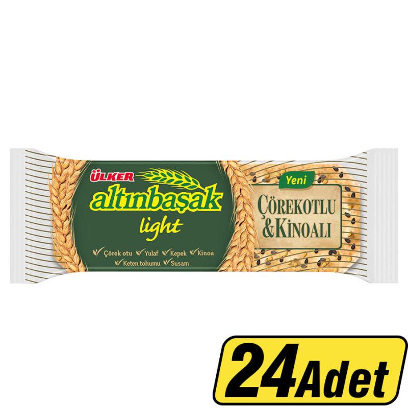 Ülker Altınbaşak Çörekotlu ve Kinoalı Light Bisküvi 40 g 24'Lü