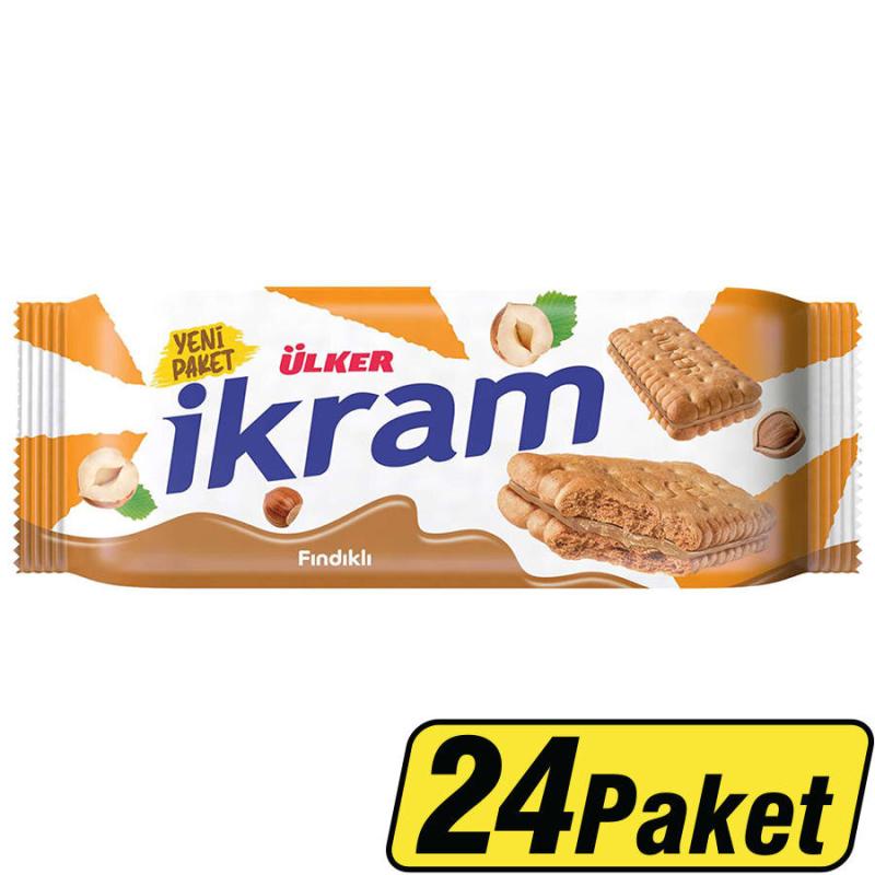 Ülker İkram Fındık Kremalı Bisküvi 84 g 24'lü