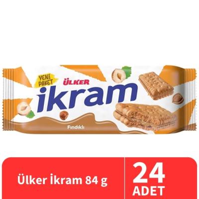 Ülker İkram Fındıklı Bisküvi 84 Gr 24 Adet