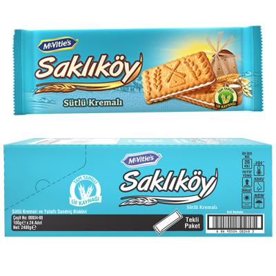 Ülker Saklıköy Sütlü Kremalı Bisküvi 100 g 24'lü
