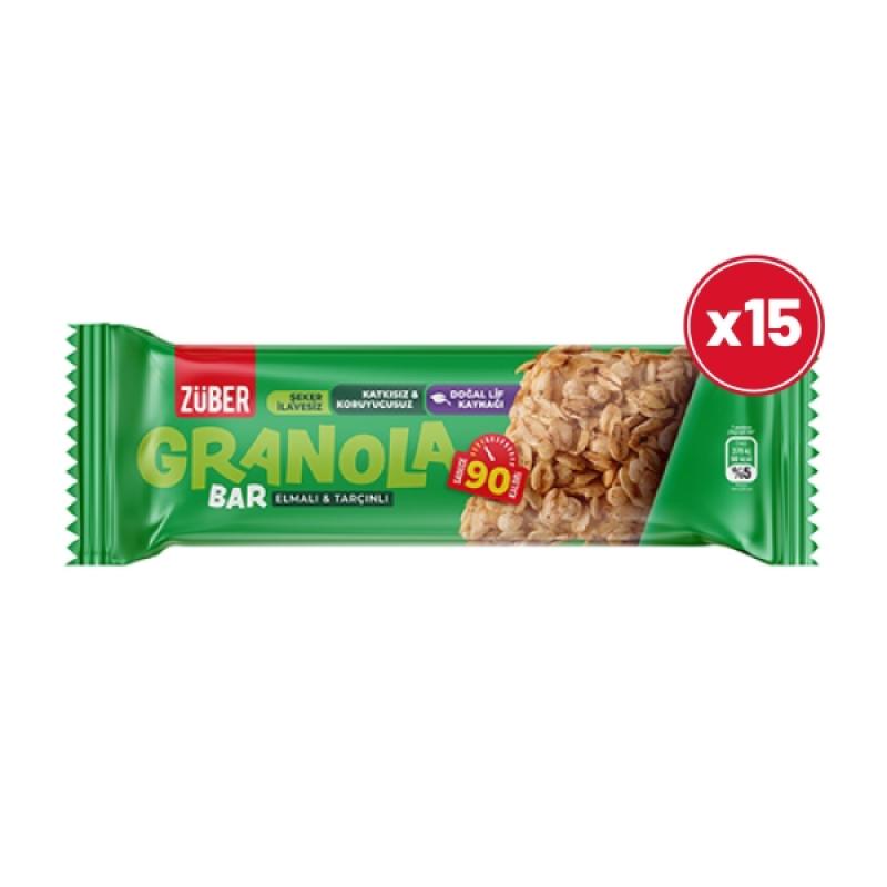 Züber Granola Bar Elma ve Tarçınlı 25 Gr 15 Adet