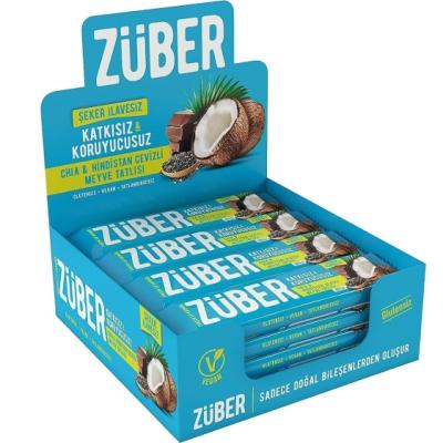 Züber Meyve Bar Chia ve Hindistan Cevizli 40 Gr 12 Adet