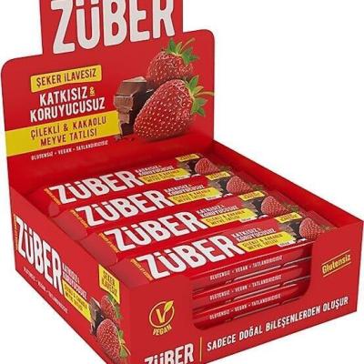 Züber Meyve Bar Çilekli ve Kakaolu 40 Gr 12 Adet