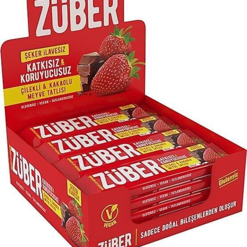 Züber Meyve Bar Çilekli ve Kakaolu 40 Gr 12 Adet