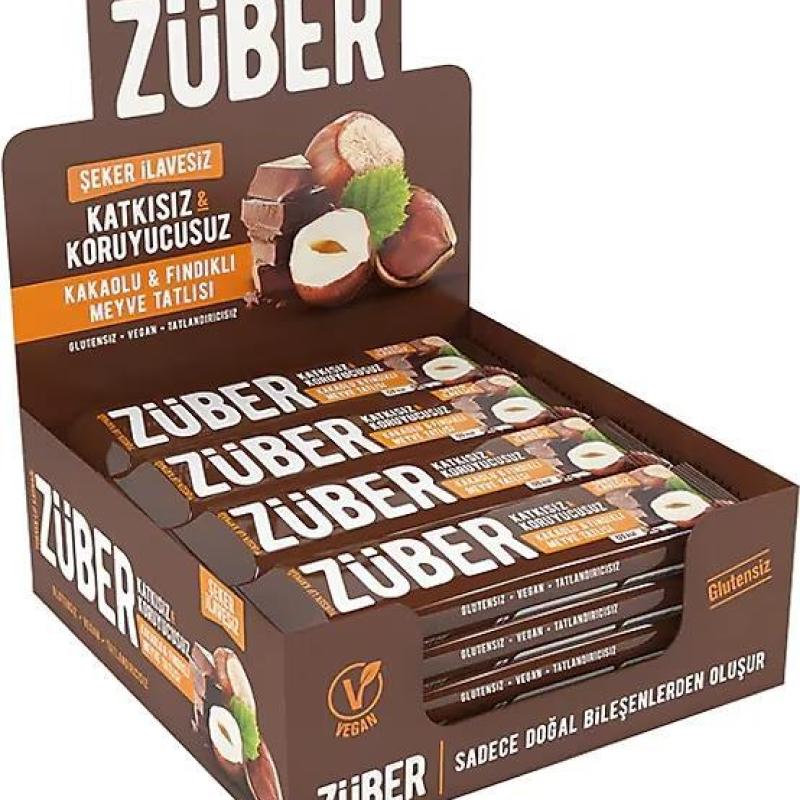 Züber Meyve Bar Fındık ve Kakaolu 40 Gr 12 Adet
