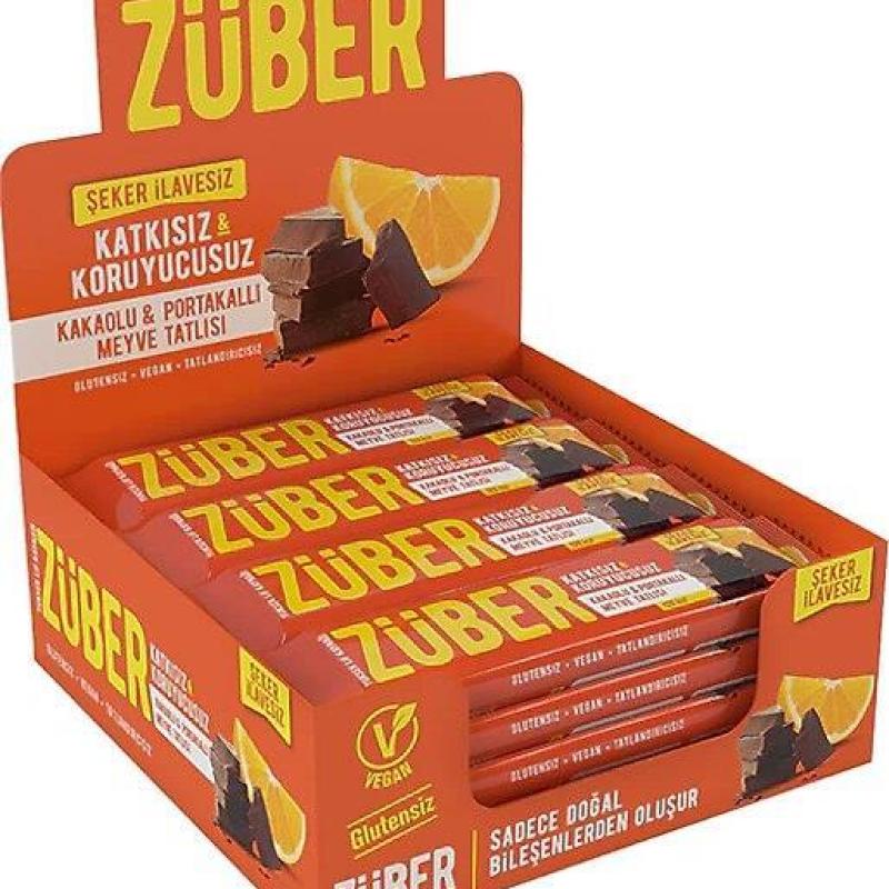Züber Meyve Bar Portakal ve Kakaolu 40 Gr 12 Adet