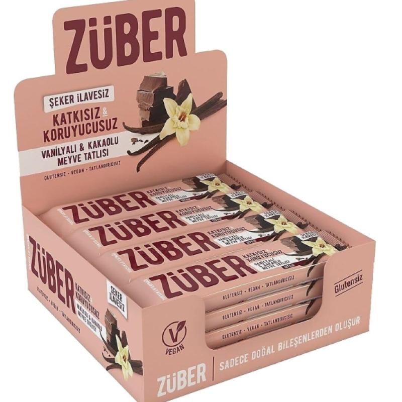 Züber Meyve Bar Vanilya ve Kakaolu 40 Gr 12 Adet